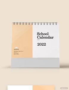 Download Printable School Desk Calendar Template for free