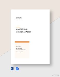 Download Simple Advertising Agency Analysis Template for free