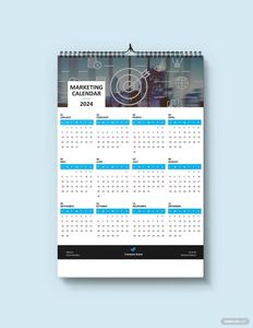 Download Simple Marketing Desk Calendar Template for free
