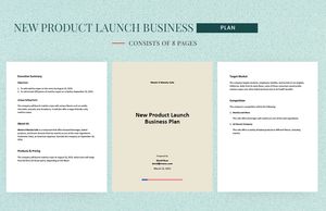 Download New Product Launch Business Plan Template for free