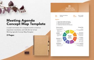 Download Meeting Agenda Concept Map Template for free