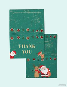 Download Elegant Christmas Thank You Card Template for free