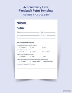Download Accountancy Firm Feedback Form Template for free