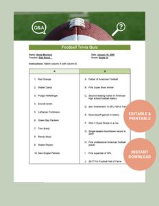 Download Football Trivia Quiz Template for free
