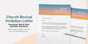 Download Church Revival Invitation Letter for free