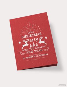 Download Retro Christmas Bi-Fold Brochure Template for free