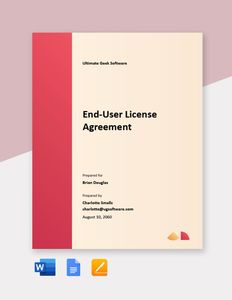 Download Sample End-User License Agreement Template for free