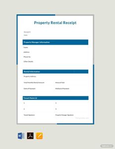Download Property Rent Receipt Template for free