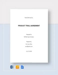Download Product Trial Agreement Template for free