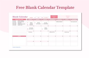Download Blank Calendar Template for free