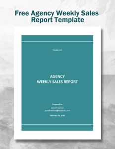 Download Agency Weekly Sales Report Template for free