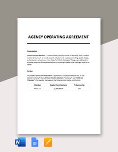 Download Sample Agency Agreement Template for free