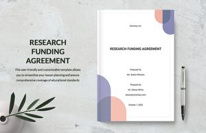 Download Research Funding Agreement Template for free