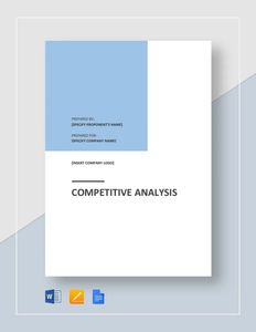 Download Sample Competitive Analysis Template for free