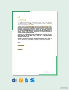 Download Job Application Letter For Accountant Post for free