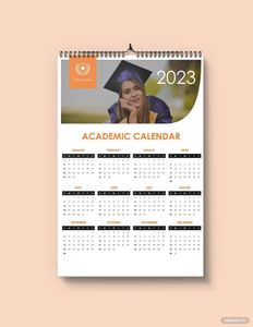 Download Simple Academic Desk Calendar Template for free