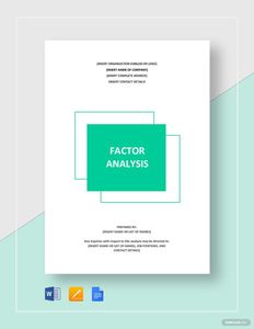 Download Factor Analysis Template for free