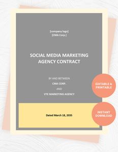 Download Social Media Marketing Agency Contract Template for free