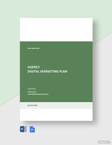 Download Agency Digital Marketing Plan Template for free