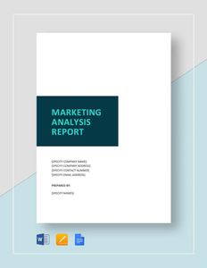 Download Marketing Analysis Report Template for free