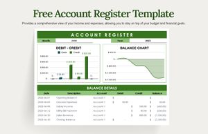 Download Account Register Template for free