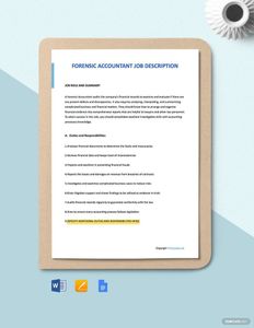 Download Forensic Accountant Job Ad/Description Template for free