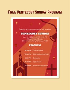 Download Pentecost Sunday Program for free