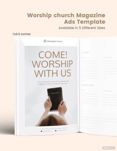 Download Worship Church Magazine Ads Template for free