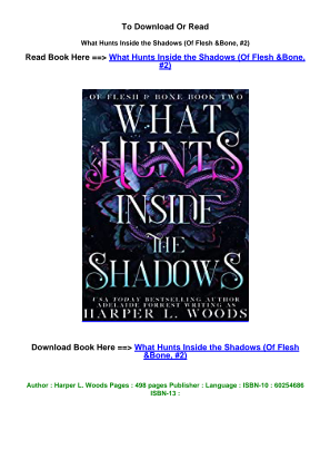 Télécharger LINK Download EPUB What Hunts Inside the Shadows Of Flesh  Bone  2 pdf .pdf gratuitement
