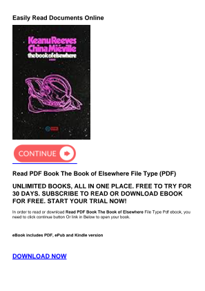 Baixe Read PDF Book The Book of Elsewhere gratuitamente