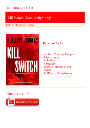 Download Read [PDF/KINDLE] Kill Switch (Devil's Night, #3) Full Page for free