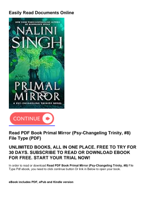 Download Read PDF Book Primal Mirror (Psy-Changeling Trinity, #8) for free