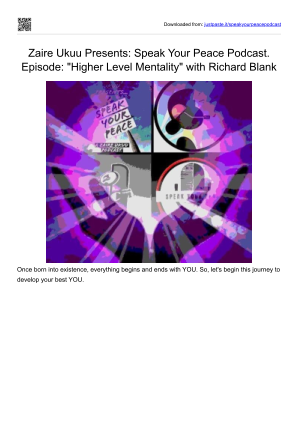 Download HIGHER LEVEL MENTALITY SPEAK YOUR PEACE GUEST RICHARD BLANK COSTA RICAS CALL CENTER.pdf for free