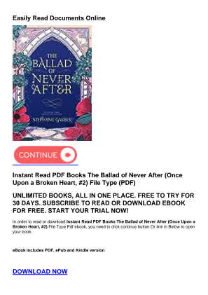 Unduh Instant Read PDF Books The Ballad of Never After (Once Upon a Broken Heart, #2) secara gratis