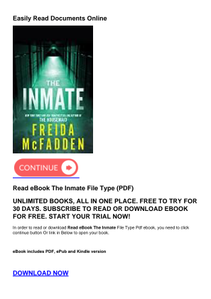 Read eBook The Inmate را به صورت رایگان دانلود کنید