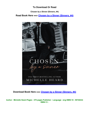 Download LINK DOWNLOAD PDF Chosen by a Sinner Sinners  4 pdf By Michelle Heard.pdf for free