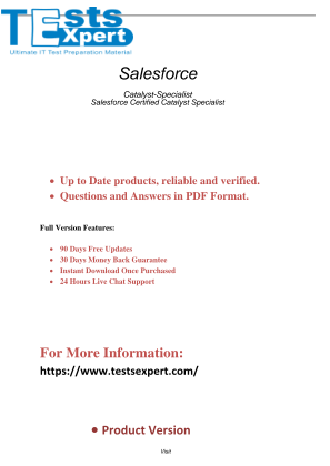 ดาวน์โหลด Accelerate Your Career Salesforce Certified Catalyst Specialist Exam.pdf ได้ฟรี