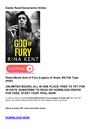 Download Read eBook God of Fury (Legacy of Gods, #5) for free