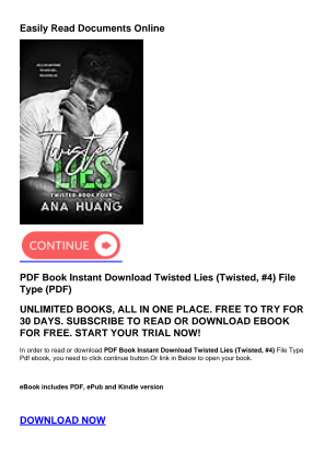 ดาวน์โหลด PDF Book Instant Download Twisted Lies (Twisted, #4) ได้ฟรี