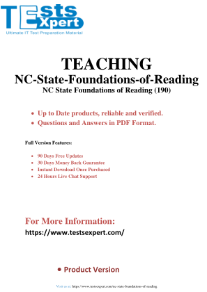 Télécharger Excel in NC State Foundations of Reading (190) Exam.pdf gratuitement