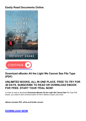 Descargar Download eBooks All the Light We Cannot See gratis