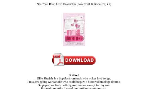 Télécharger Download [PDF] Love Unwritten (Lakefront Billionaires, #2) Books gratuitement