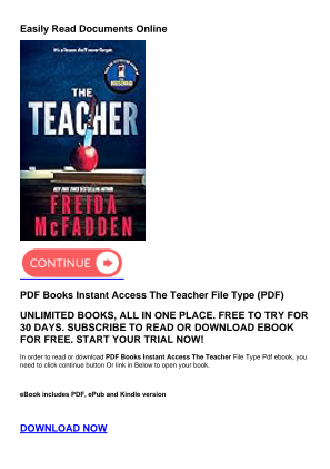 PDF Books Instant Access The Teacher را به صورت رایگان دانلود کنید