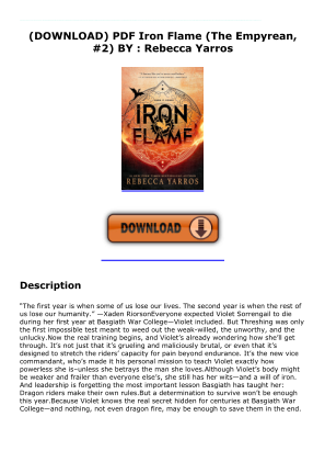 Download (DOWNLOAD) PDF Iron Flame (The Empyrean, #2) BY : Rebecca Yarros pWVr0 for free