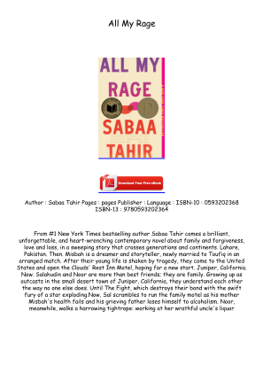 Download Download [PDF/EPUB] All My Rage Free Read for free