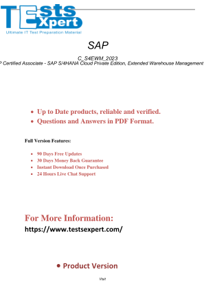 ดาวน์โหลด Master C_S4EWM_2023 SAP S4HANA Cloud Private Edition Exam.pdf ได้ฟรี