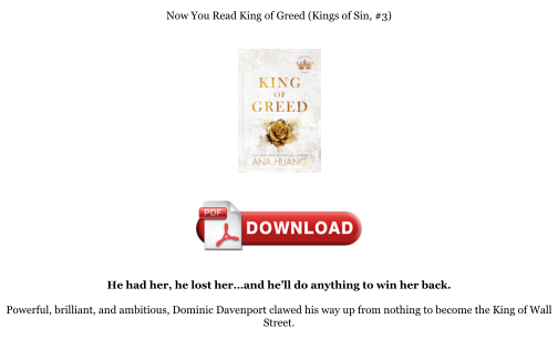Télécharger Download [PDF] King of Greed (Kings of Sin, #3) Books gratuitement