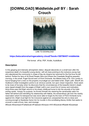 Download [DOWNLOAD] Middletide.pdf BY : Sarah Crouch for free