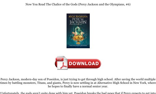 Télécharger Download [PDF] The Chalice of the Gods (Percy Jackson and the Olympians, #6) Books gratuitement
