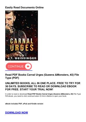 免费下载 Read PDF Books Carnal Urges (Queens & Monsters, #2)
